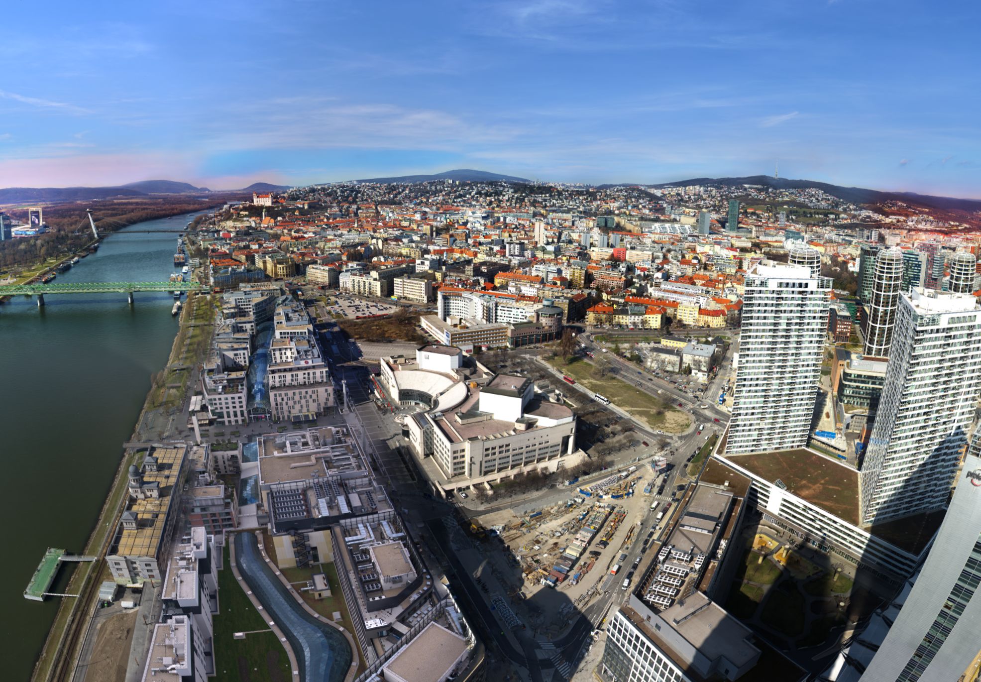Výhľad z Eurovea Tower (Marec 2023)